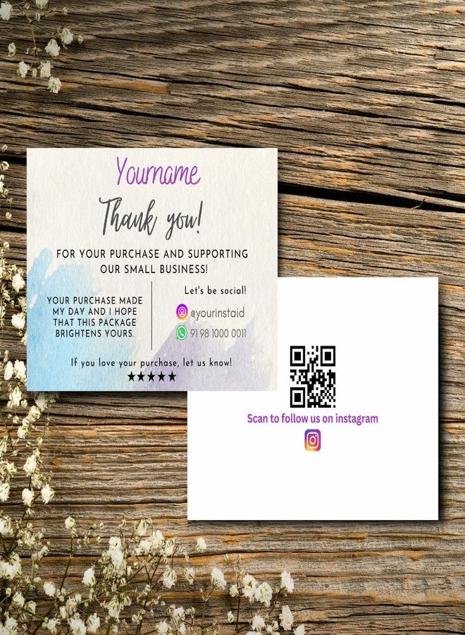 Yellow Nuts Personalized Thank You Cards For Small Business 50 Pcs Thanks For Purchase Your Order Shopping Greeting Card Tags - Image 1